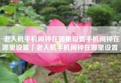 老人机手机闹钟在哪里设置手机闹钟在哪里设置「老人机手机闹钟在哪里设置」