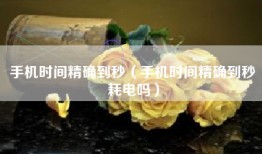 手机时间精确到秒（手机时间精确到秒耗电吗）