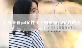 手机查看psd文件（手机查看psd文件的图层）